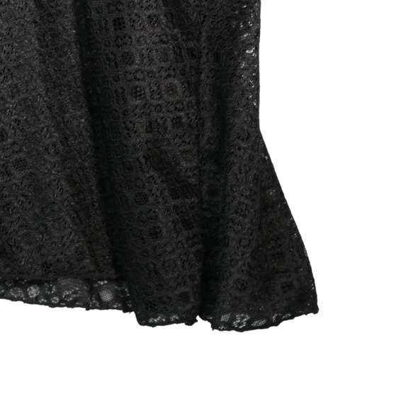 Black Swim Cover Up Womens 3XL Dolman Sleeve Elastic Waist Strech V Front Back - Picture 5 of 10